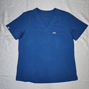 Figs‎ Women's Catarina One-Pocket Scrub Top size Large Blue